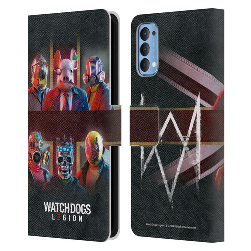 Watch Dogs Legion Artworks Flag Leather Book Wallet Case Cover For OPPO Reno 4 5G