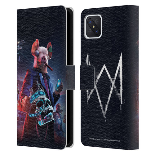 Watch Dogs Legion Artworks Winston Skull Leather Book Wallet Case Cover For OPPO Reno4 Z 5G
