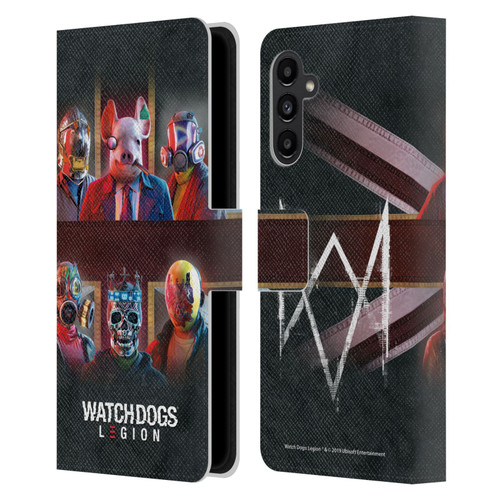 Watch Dogs Legion Artworks Flag Leather Book Wallet Case Cover For Samsung Galaxy A13 5G (2021)