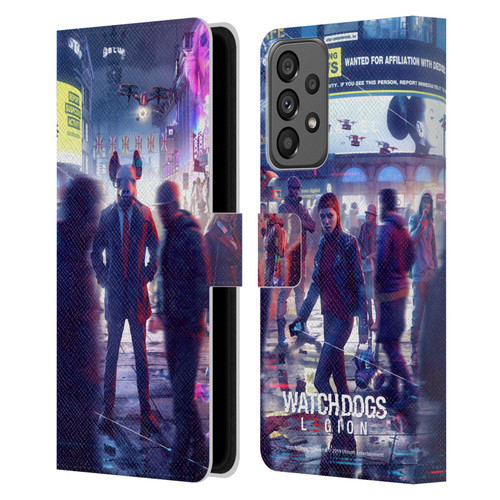 Watch Dogs Legion Artworks Winston City Leather Book Wallet Case Cover For Samsung Galaxy A73 5G (2022)