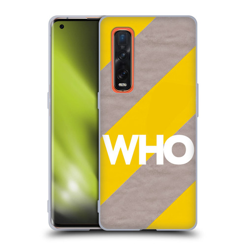 The Who 2019 Album Yellow Diagonal Stripes Soft Gel Case for OPPO Find X2 Pro 5G