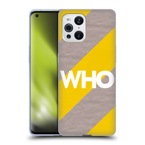 The Who 2019 Album Yellow Diagonal Stripes Soft Gel Case for OPPO Find X3 / Pro