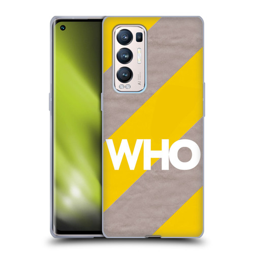The Who 2019 Album Yellow Diagonal Stripes Soft Gel Case for OPPO Find X3 Neo / Reno5 Pro+ 5G