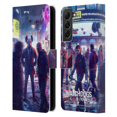 Watch Dogs Legion Artworks Winston City Leather Book Wallet Case Cover For Samsung Galaxy S22+ 5G