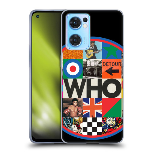 The Who 2019 Album Collage Circle Soft Gel Case for OPPO Reno7 5G / Find X5 Lite