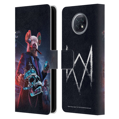 Watch Dogs Legion Artworks Winston Skull Leather Book Wallet Case Cover For Xiaomi Redmi Note 9T 5G