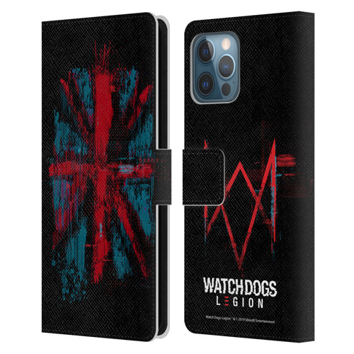 Watch Dogs Legion Key Art Flag Glitch Leather Book Wallet Case Cover For Apple iPhone 12 Pro Max