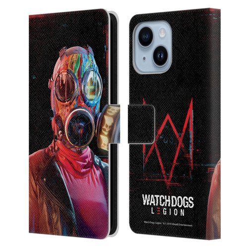 Watch Dogs Legion Key Art Alpha2zero Leather Book Wallet Case Cover For Apple iPhone 14 Plus