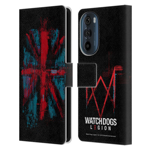 Watch Dogs Legion Key Art Flag Glitch Leather Book Wallet Case Cover For Motorola Edge 30