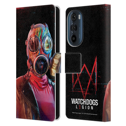 Watch Dogs Legion Key Art Lancaster Leather Book Wallet Case Cover For Motorola Edge 30