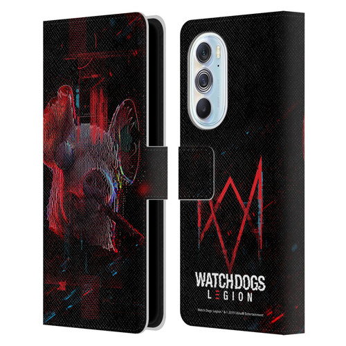 Watch Dogs Legion Key Art Pig Head Glitch Leather Book Wallet Case Cover For Motorola Edge X30