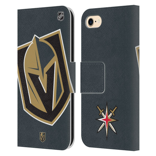 NHL Vegas Golden Knights Oversized Leather Book Wallet Case Cover For Apple iPhone 7 / 8 / SE 2020 & 2022