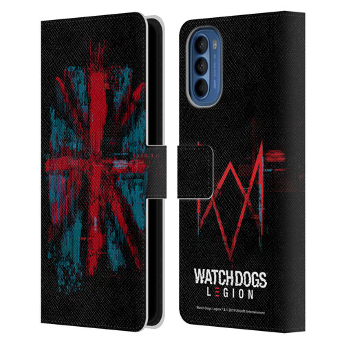 Watch Dogs Legion Key Art Flag Glitch Leather Book Wallet Case Cover For Motorola Moto G41