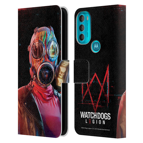 Watch Dogs Legion Key Art Lancaster Leather Book Wallet Case Cover For Motorola Moto G71 5G