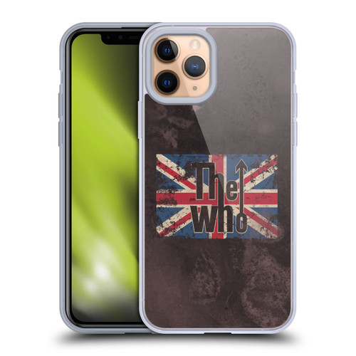 The Who Band Art Union Jack Distressed Look Soft Gel Case for Apple iPhone 11 Pro