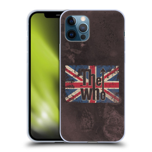 The Who Band Art Union Jack Distressed Look Soft Gel Case for Apple iPhone 12 / iPhone 12 Pro