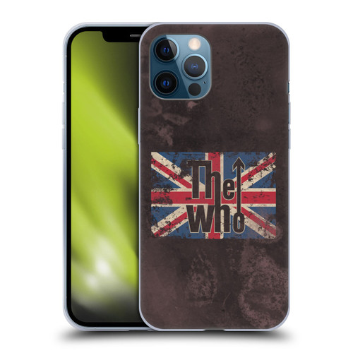 The Who Band Art Union Jack Distressed Look Soft Gel Case for Apple iPhone 12 Pro Max