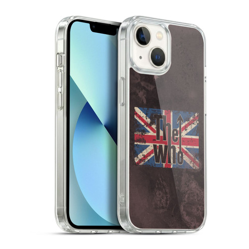 The Who Band Art Union Jack Distressed Look Soft Gel Case for Apple iPhone 13