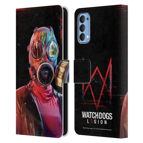 Watch Dogs Legion Key Art Lancaster Leather Book Wallet Case Cover For OPPO Reno 4 5G