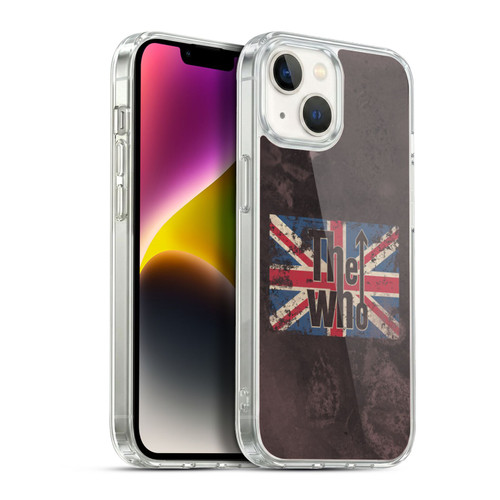 The Who Band Art Union Jack Distressed Look Soft Gel Case for Apple iPhone 14