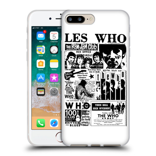 The Who Band Art Les Who Soft Gel Case for Apple iPhone 7 Plus / iPhone 8 Plus