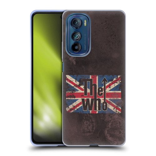 The Who Band Art Union Jack Distressed Look Soft Gel Case for Motorola Edge 30