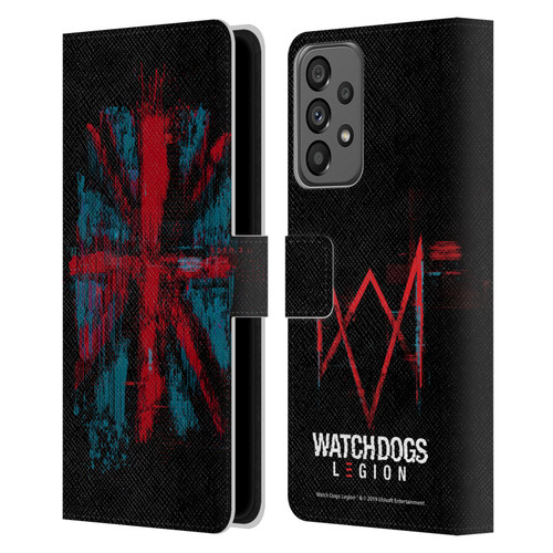 Watch Dogs Legion Key Art Flag Glitch Leather Book Wallet Case Cover For Samsung Galaxy A73 5G (2022)