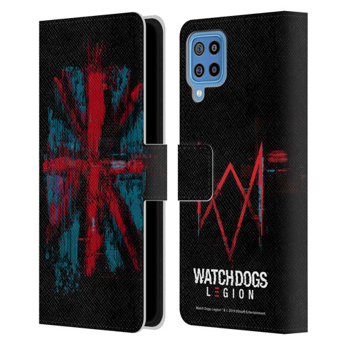 Watch Dogs Legion Key Art Flag Glitch Leather Book Wallet Case Cover For Samsung Galaxy F22 (2021)