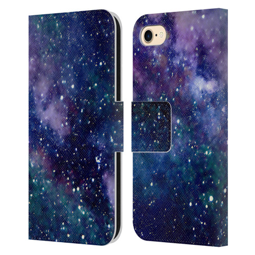 Cosmo18 Space Milky Way Leather Book Wallet Case Cover For Apple iPhone 7 / 8 / SE 2020 & 2022