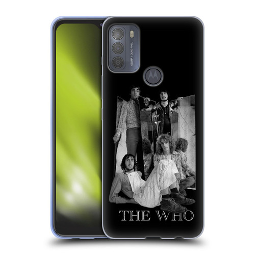 The Who Band Art Mirror Mono Distress Soft Gel Case for Motorola Moto G50