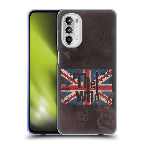 The Who Band Art Union Jack Distressed Look Soft Gel Case for Motorola Moto G52