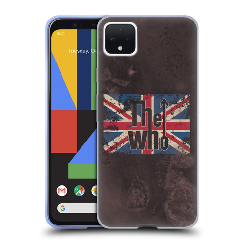 The Who Band Art Union Jack Distressed Look Soft Gel Case for Google Pixel 4 XL
