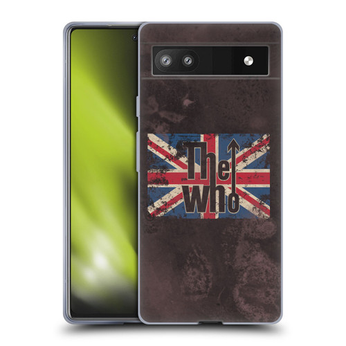 The Who Band Art Union Jack Distressed Look Soft Gel Case for Google Pixel 6a