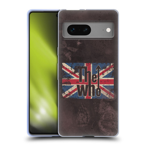 The Who Band Art Union Jack Distressed Look Soft Gel Case for Google Pixel 7