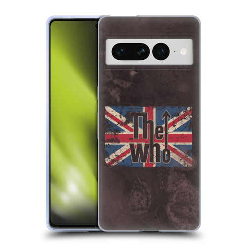 The Who Band Art Union Jack Distressed Look Soft Gel Case for Google Pixel 7 Pro