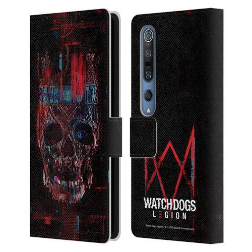 Watch Dogs Legion Key Art Skull Glitch Leather Book Wallet Case Cover For Xiaomi Mi 10 5G / Mi 10 Pro 5G