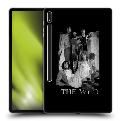 The Who Band Art Mirror Mono Distress Soft Gel Case for Samsung Galaxy Tab S8 Plus