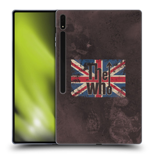 The Who Band Art Union Jack Distressed Look Soft Gel Case for Samsung Galaxy Tab S8 Ultra