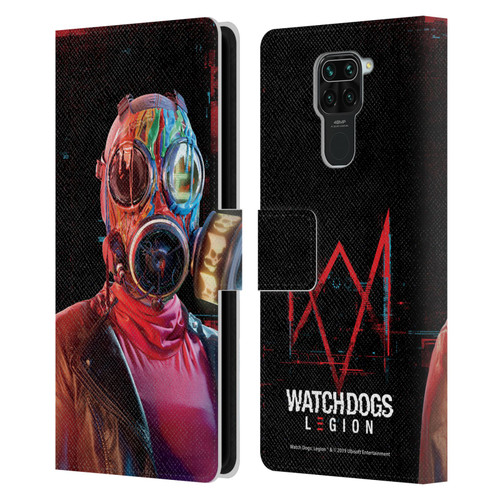 Watch Dogs Legion Key Art Lancaster Leather Book Wallet Case Cover For Xiaomi Redmi Note 9 / Redmi 10X 4G