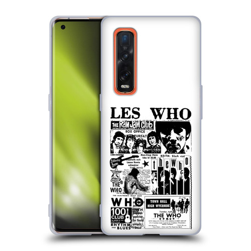 The Who Band Art Les Who Soft Gel Case for OPPO Find X2 Pro 5G
