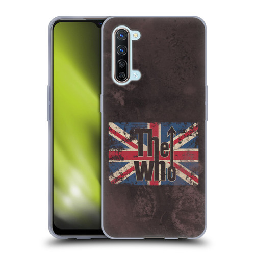 The Who Band Art Union Jack Distressed Look Soft Gel Case for OPPO Find X2 Lite 5G