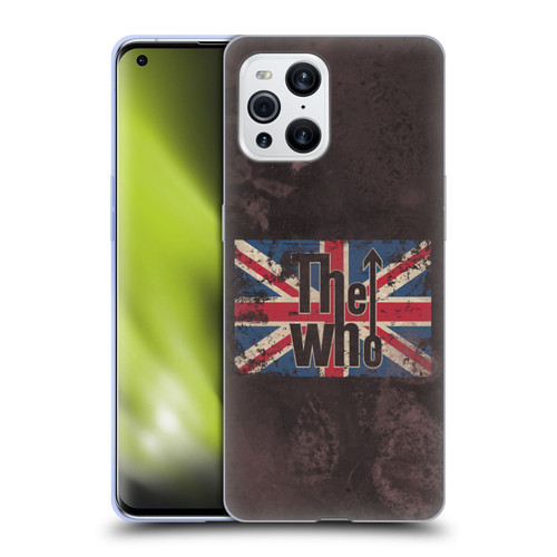The Who Band Art Union Jack Distressed Look Soft Gel Case for OPPO Find X3 / Pro