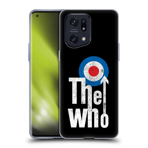 The Who Band Art Classic Target Logo Soft Gel Case for OPPO Find X5 Pro