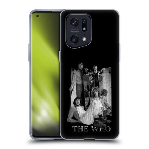 The Who Band Art Mirror Mono Distress Soft Gel Case for OPPO Find X5 Pro