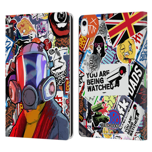 Watch Dogs Legion Street Art Granny Stickerbomb Leather Book Wallet Case Cover For Apple iPad 10.9 (2022)