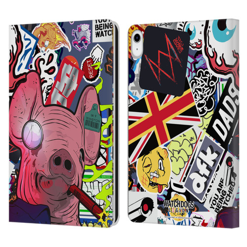 Watch Dogs Legion Street Art Winston Stickerbomb Leather Book Wallet Case Cover For Apple iPad 10.9 2022/2025