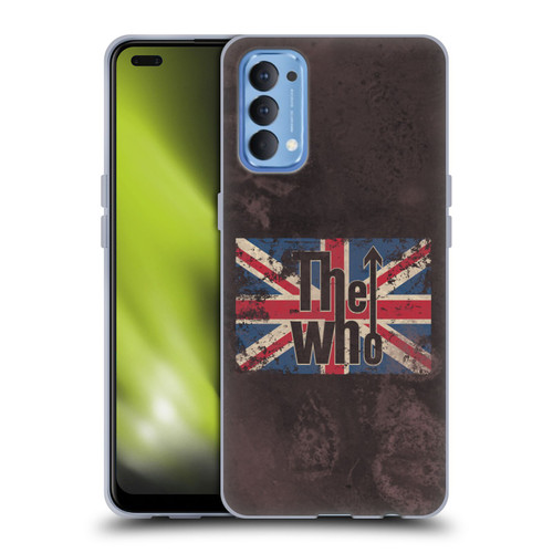 The Who Band Art Union Jack Distressed Look Soft Gel Case for OPPO Reno 4 5G