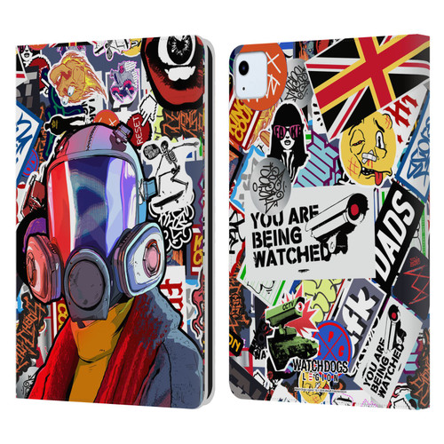 Watch Dogs Legion Street Art Granny Stickerbomb Leather Book Wallet Case Cover For Apple iPad Air 2020 / 2022