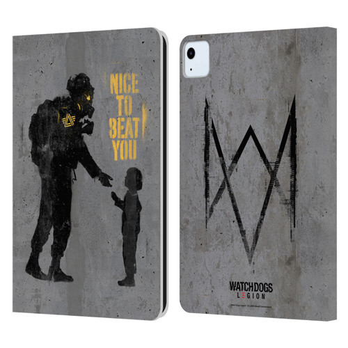 Watch Dogs Legion Street Art Nice To Beat You Leather Book Wallet Case Cover For Apple iPad Air 2020 / 2022