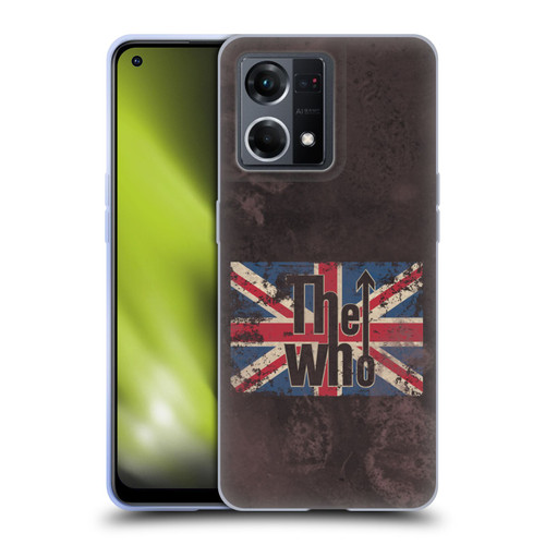 The Who Band Art Union Jack Distressed Look Soft Gel Case for OPPO Reno8 4G